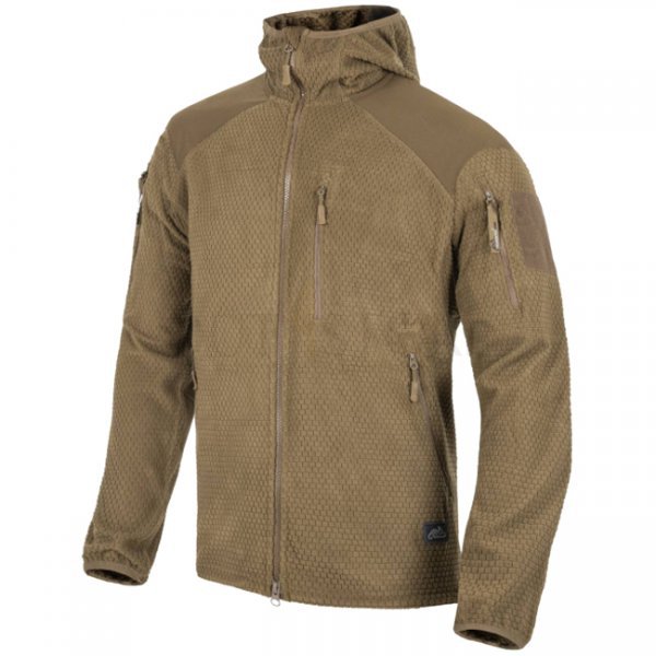 Helikon-Tex Alpha Hoodie Grid Fleece Jacket - Coyote - 2XL