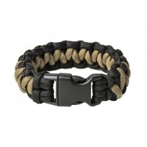 Pitchfork Paracord Bracelet Buckle - Black / Tan L